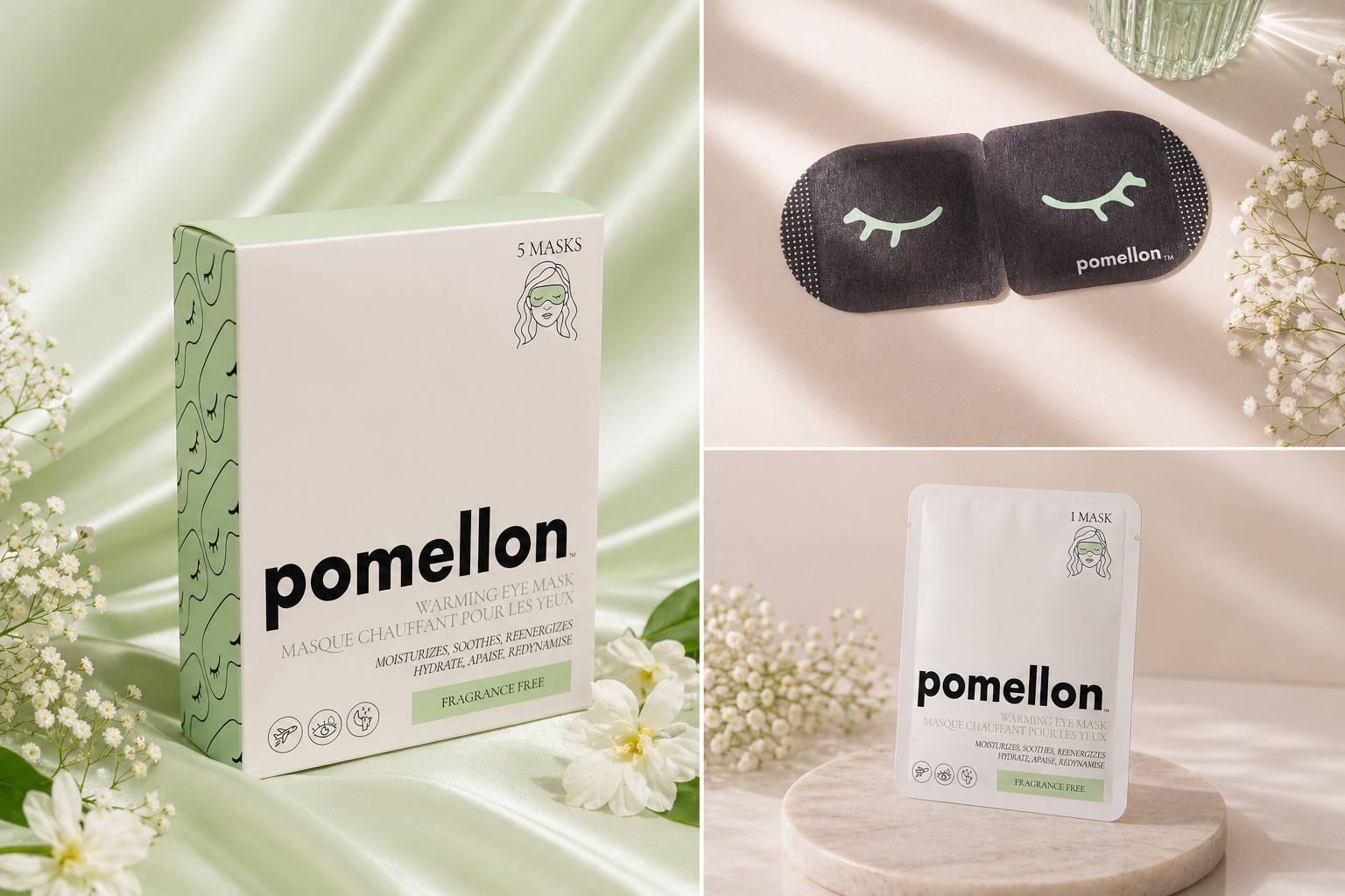Fragrance Free Self-Warming Eye Masks (5 Masks)